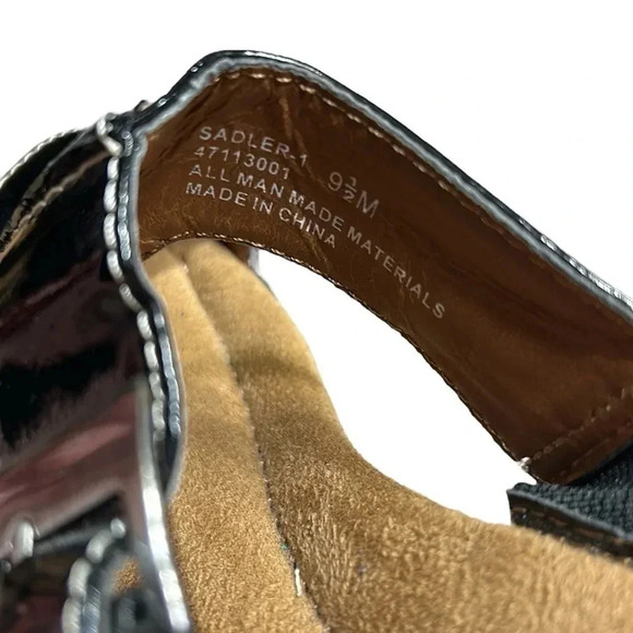 NATURALIZER shoes,woman size 9.5M.  Sandals,Black patent,wedge sandals,NEW,comfy - Picture 12 of 13